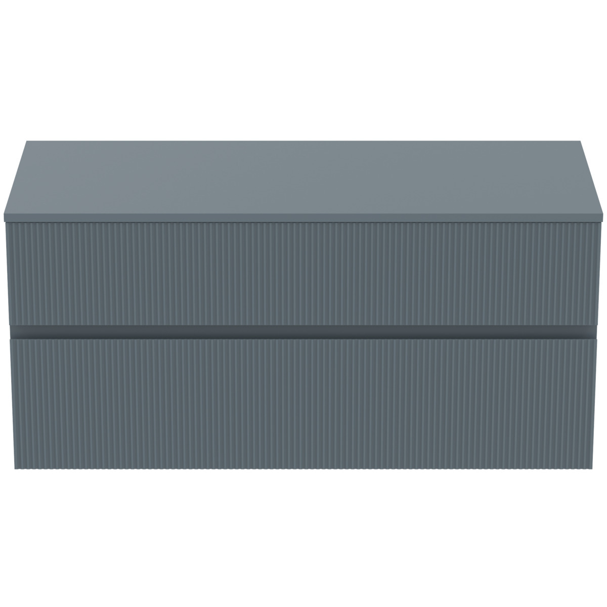 Ideal Standard Finesse - Mobiletto Da Lavabo, 120x51x56 Cm, 2 Cassetti, Ribbed Matt Ashblue E3431uq