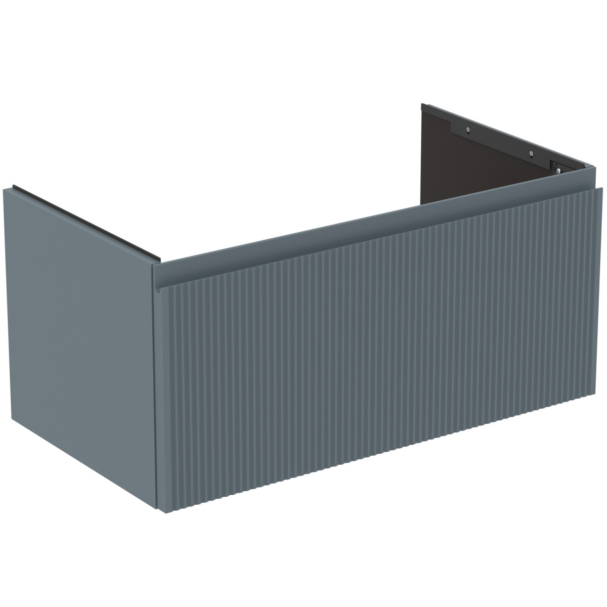 Ideal Standard Finesse - Mobiletto Da Lavabo, 80x44x38 Cm, 1 Cassetto, Ribbed Matt Ashblue E3383uq