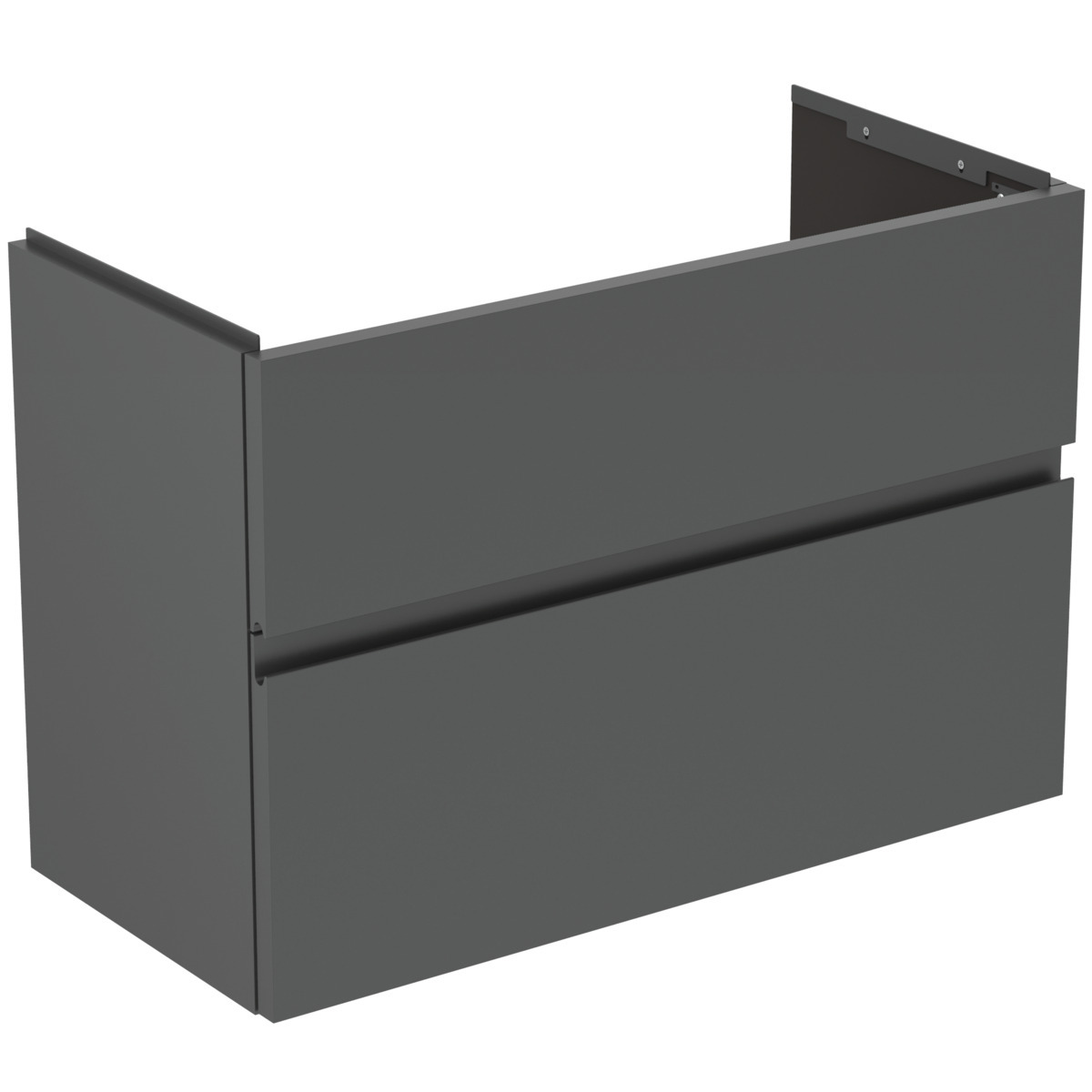 Ideal Standard Finesse - Mobiletto Lavabo, 80x38x55 Cm, 2 Cassetti, Antracite Opaco E3380y2