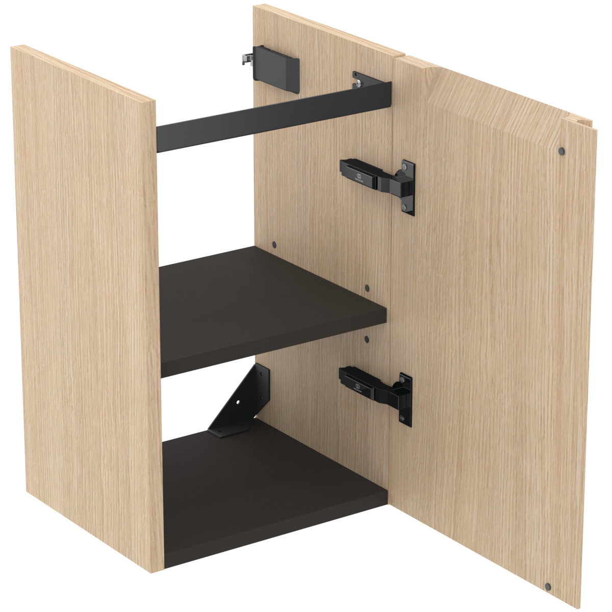 Ideal Standard Finesse - Mobiletto Sottolavabo, 35x31x55 Cm, 1 Anta, Cerniere A Destra, Rovere Bianco E3403us