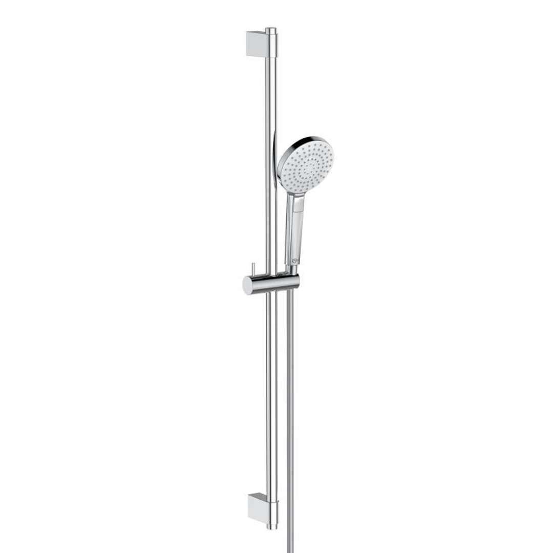 Ideal Standard - Idealrain Evo Jet - Set Doccia Circle, Asta Saliscendi 90 Cm, Con Doccetta A Mano, 3 Getti, Cromato B2237aa