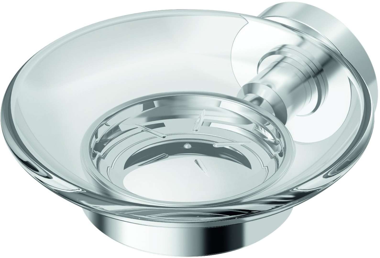 Ideal Standard - Iom - Portasaponetta, Vetro Trasparente, Cromato A9123aa Ideal Standard - Iom - Portasaponetta, Vetro Trasparente, Cromato A9123aa