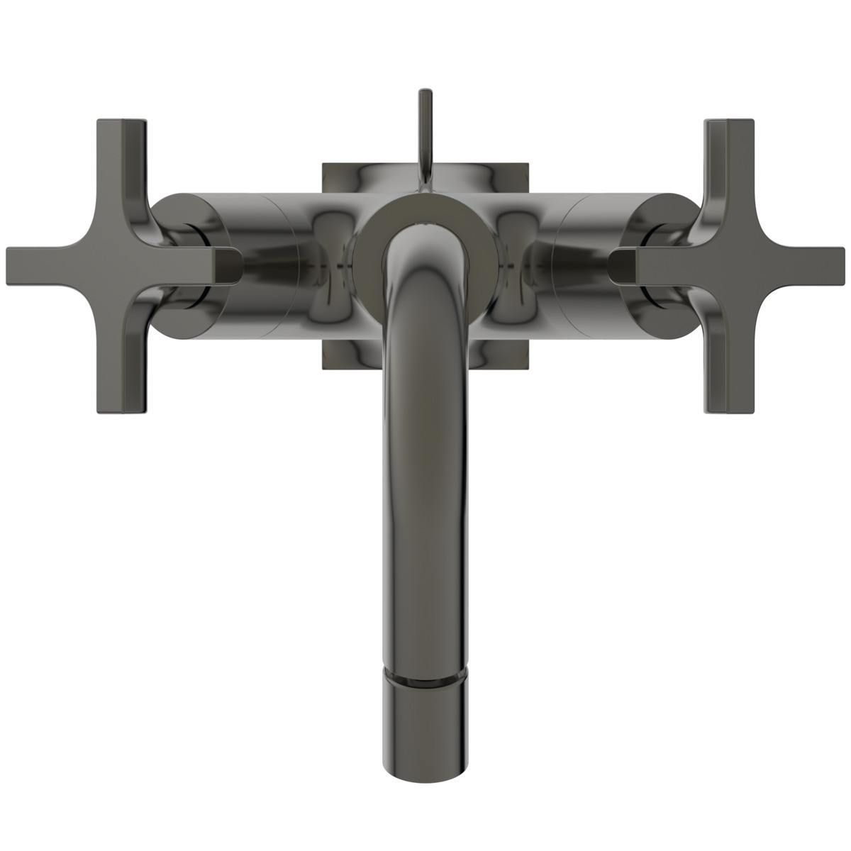 Ideal Standard Miscelatore Bidet Joy Neo Con Scarico Sbraccio 115mm Maniglie A Croce Magnetic Grey, Bd157a5