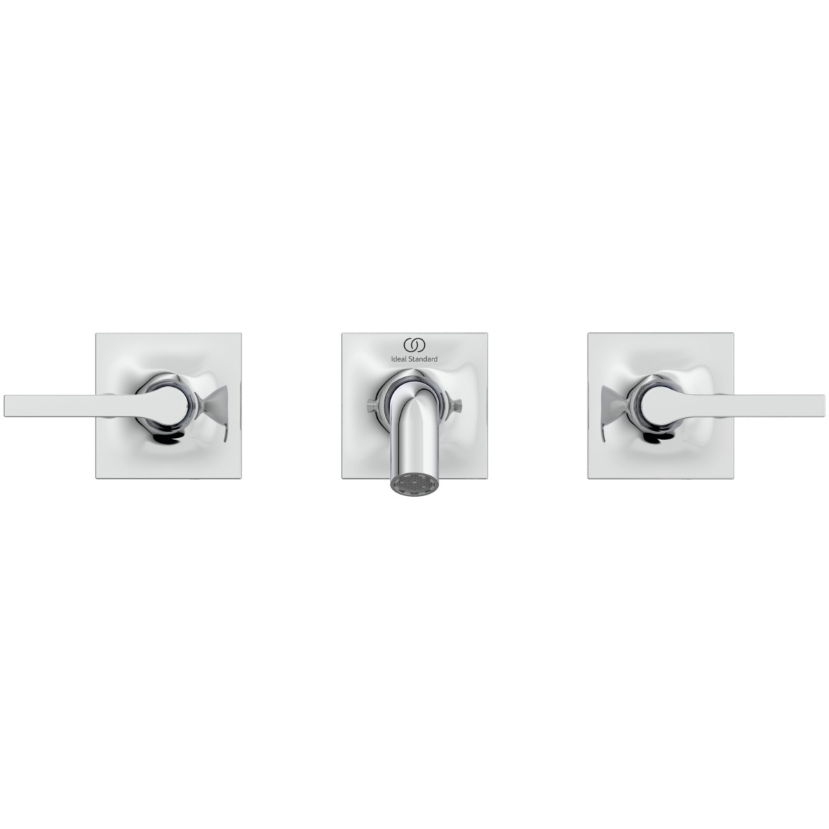Ideal Standard Miscelatore Lavabo A Muro Joy Neo Sporgenza 209mm Maniglie A Leva Cromo, Bd154aa