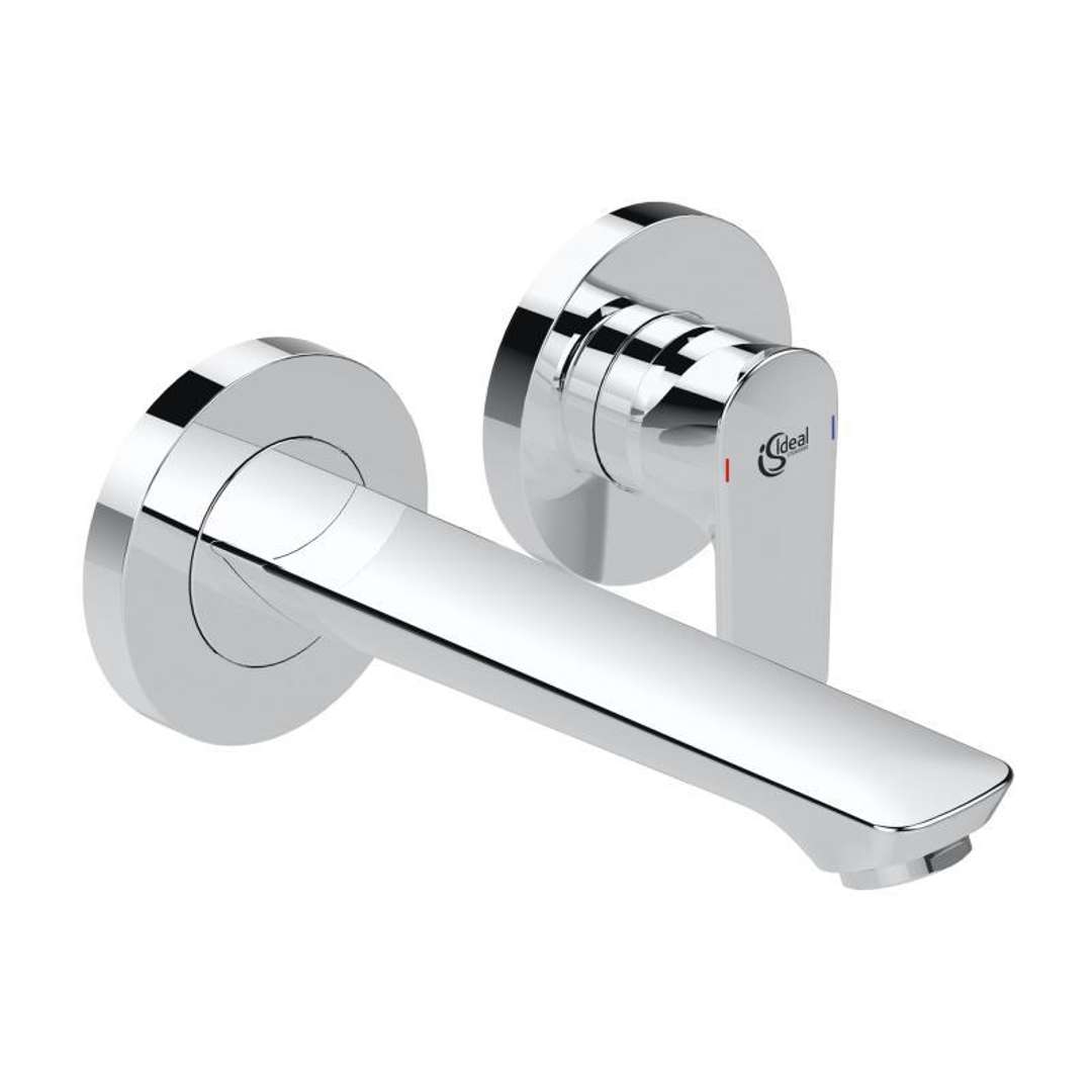 Ideal Standard - Miscelatore Lavabo A Parete Connect Air Up Kit 2, Sporgenza 185 Mm Cromo