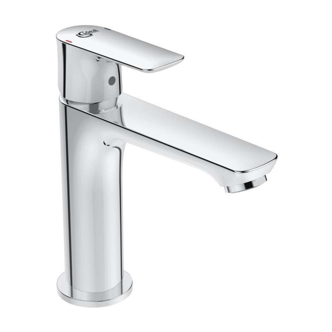 Ideal Standard Miscelatore Lavabo Connect Air, Grande Slim, Senza Scarico, Bocca 125mm, Cromo, A7015aa