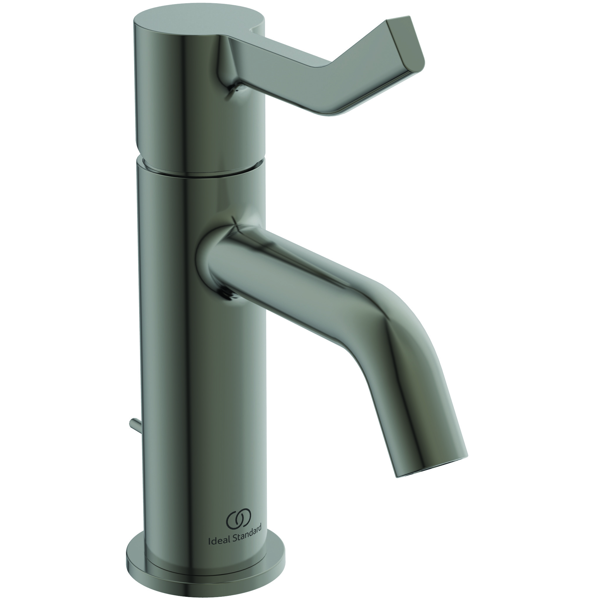 Ideal Standard Miscelatore Lavabo Joy Est.110mm C/piletta Scarico C/maniglia Lunga Magnetic Grey, Bd467a5