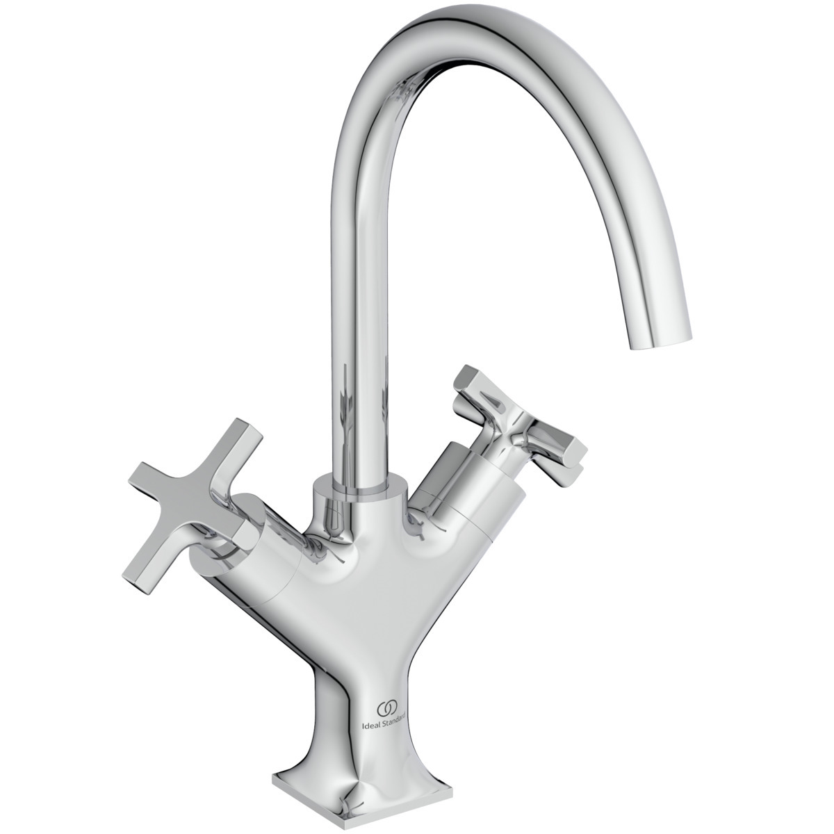 Ideal Standard Miscelatore Lavabo Joy Neo S.scarico Sporg.169mm Maniglie A Croce Cromo, Bd152aa