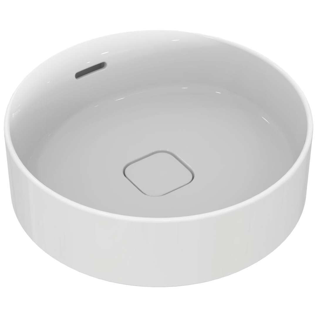 Ideal Standard - Strada Ii, Lavabo Tondo Da 45cm Da Appoggio Su Piano, Senza Foro Per La Rubinetteria, Con Foro Troppopieno, Bianco Ideal Standard - Strada Ii, Lavabo Tondo Da 45cm Da Appoggio Su Piano, Senza Foro Per La Rubinetteria, Con Foro Troppopieno, Bianco