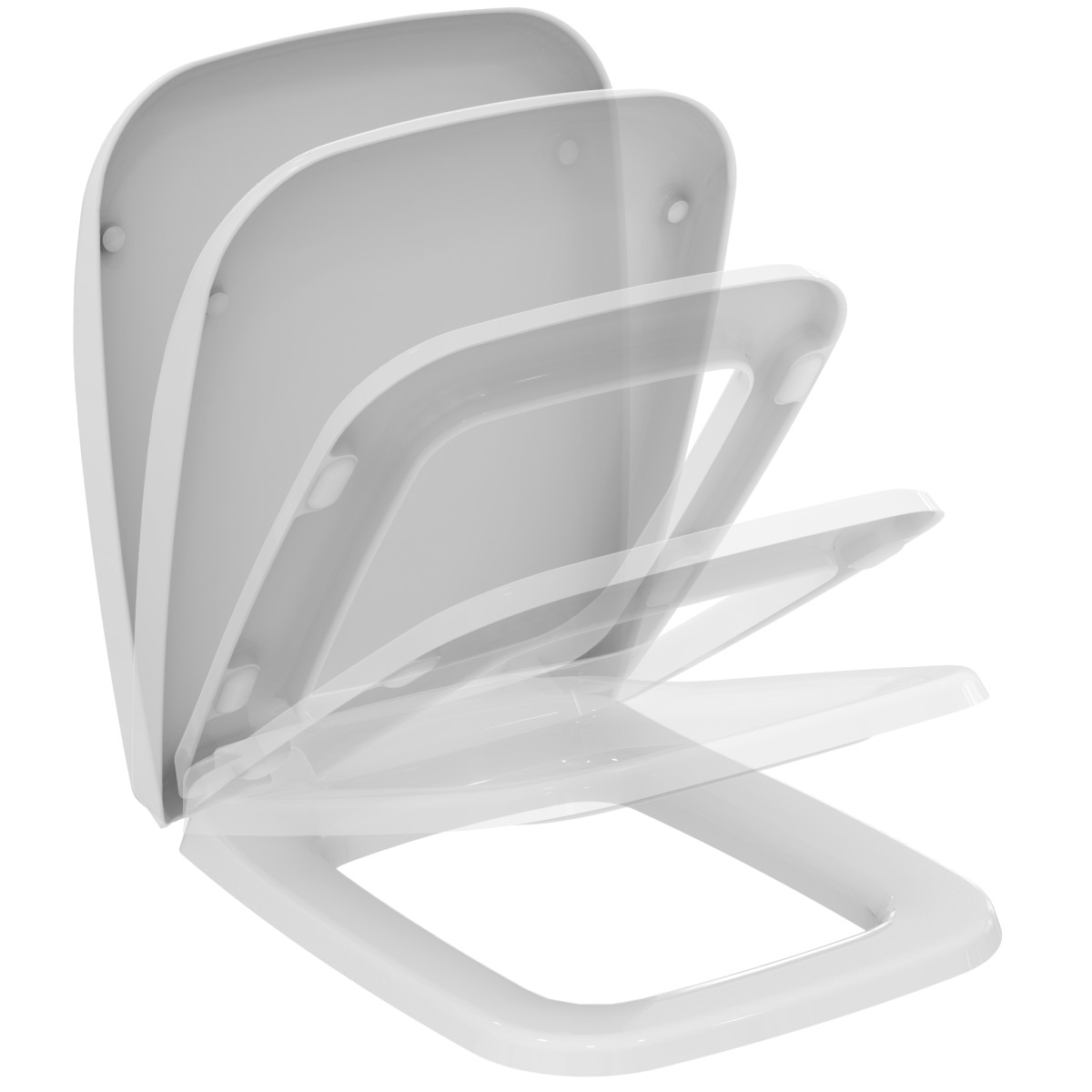 Ideal Standard - T663801 Copriwater Originale Dedicato Serie 21, Chiusura Rallentata, Bianco