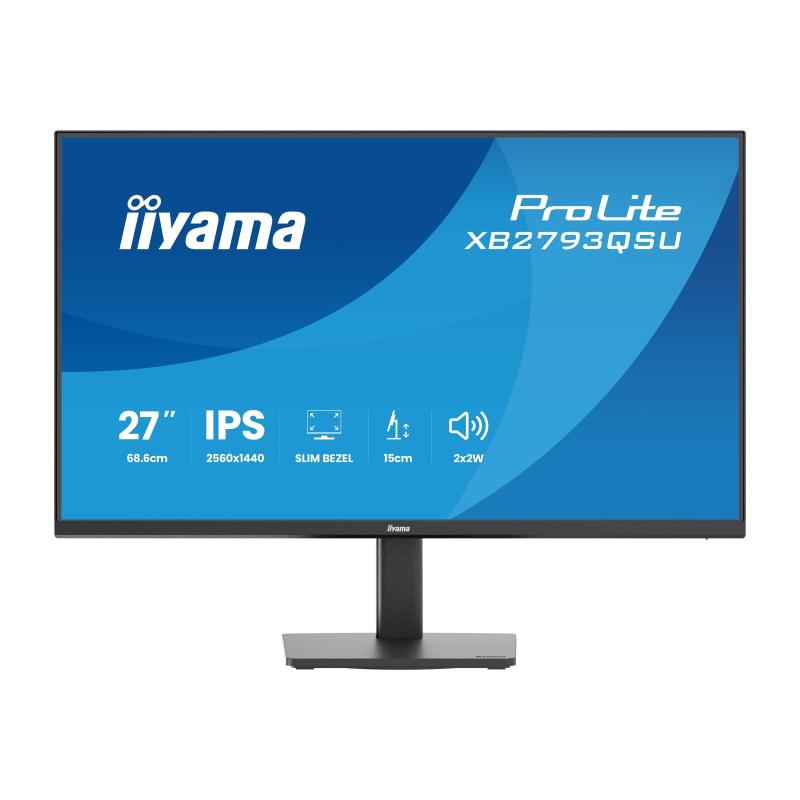 iiyama ProLite XB2793QSU-B1 Monitor PC 68,6 cm (27") 2560 x 1440 Pixel Quad HD LED Nero