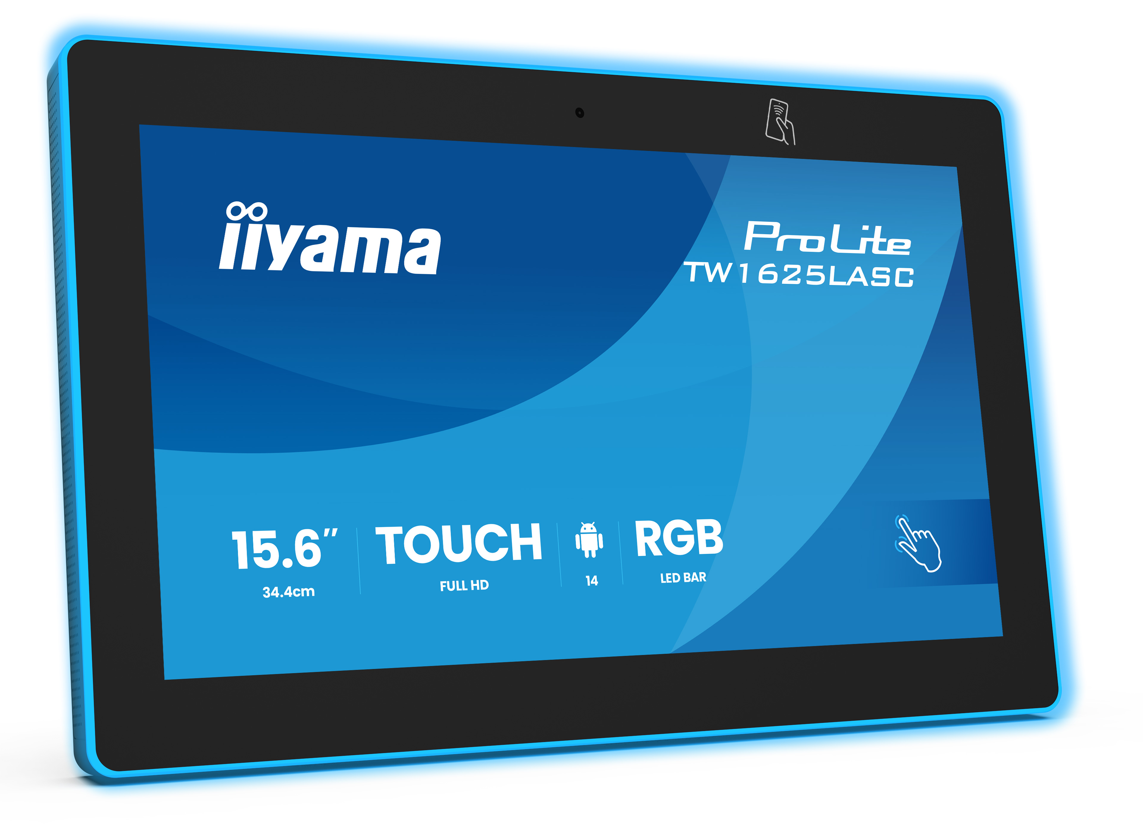 iiyama TW1625LASC-B3PNR espositore per sale riunioni 39,6 cm (15.6") 1920 x 1080 Pixel LED Wi-Fi 6 (802.11ax), Wi-Fi 5 (802.11ac), Wi-Fi 4 (802.11n), 802.11g, 802.11a, 802.11b Nero Bluetooth