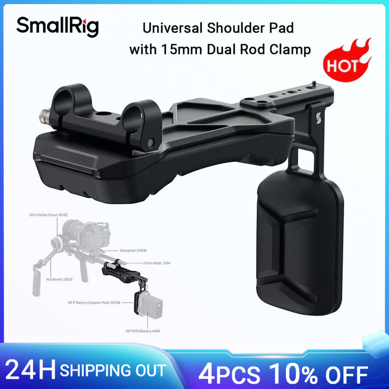 Imbottitura per spalla universale SmallRig con morsetto a doppia asta da 15 mm, con imbottitura per spalla/posteriore per tensione ridotta per Sony per fotocamera DSLR -5153 Imbottitura per spalla universale SmallRig con morsetto a doppia asta da 15 mm, con imbottitura per spalla/posteriore per tensione ridotta per Sony per fotocamera DSLR -5153
