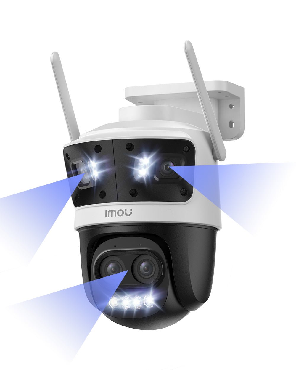IMOU Cruiser Pano Z | Telecamera da esterno con 4 obiettivi da 5MP + 4MP + 4MP e zoom 12x, 5MP（Panoramica e Inclinazione）+4MP（Fisso）+4MP（Fisso） / Nessuno