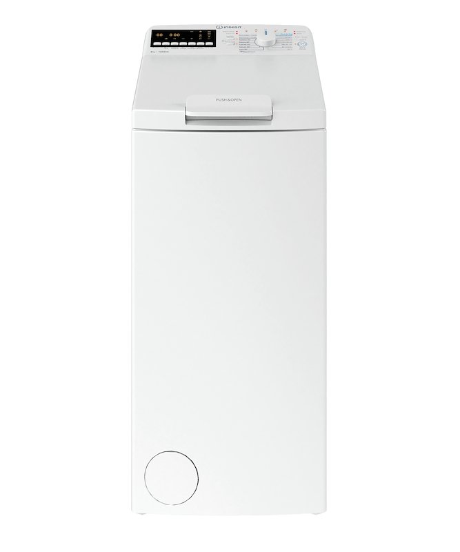INDESIT BTW S6261P IT LAVATRICE CARICA ALTO, Caricamento dall'alto, 6 kg, 14 programmi, Profondità 60 cm, Giri 1200 rpm, Bianco, livello rumorosità centrifuga 79 dB(A), Classe A