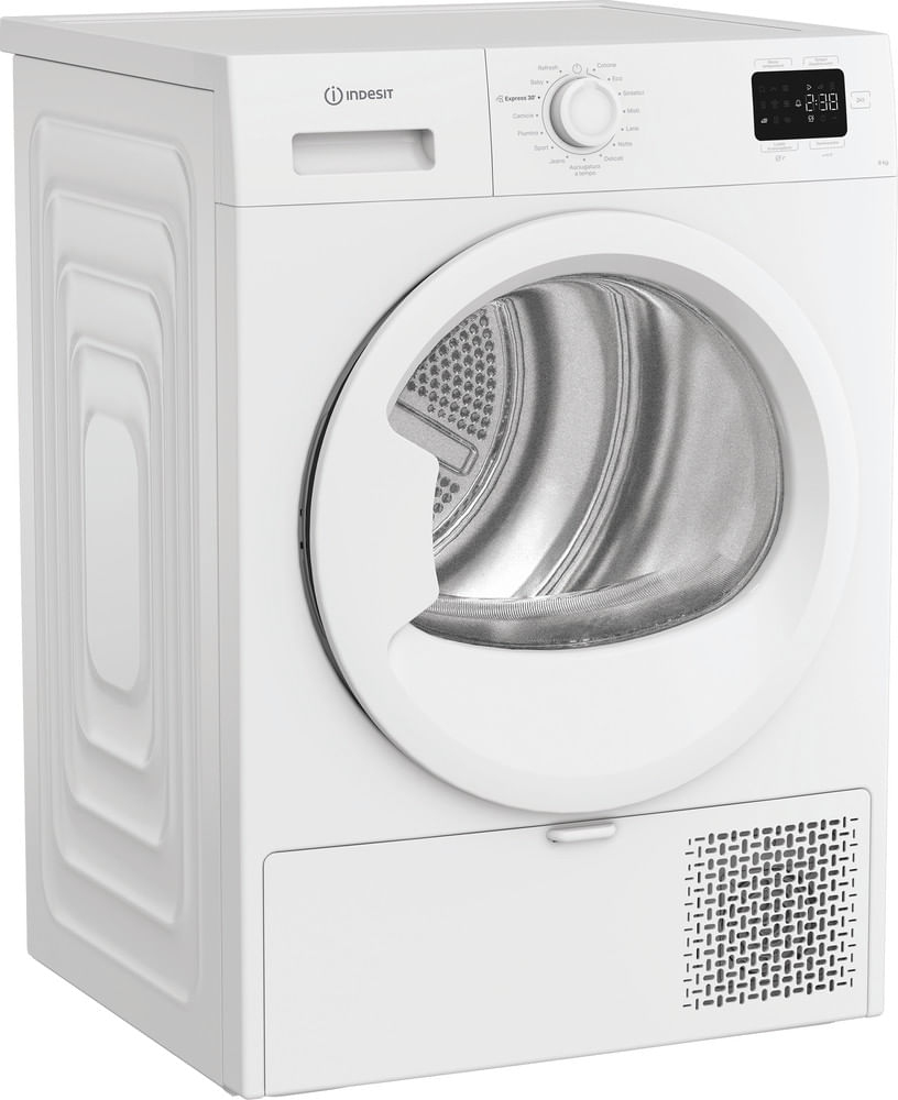 Indesit C YD 84D WW IT, Capacità 8kg, classe C, colore White, Dispay digitale, QuickDry