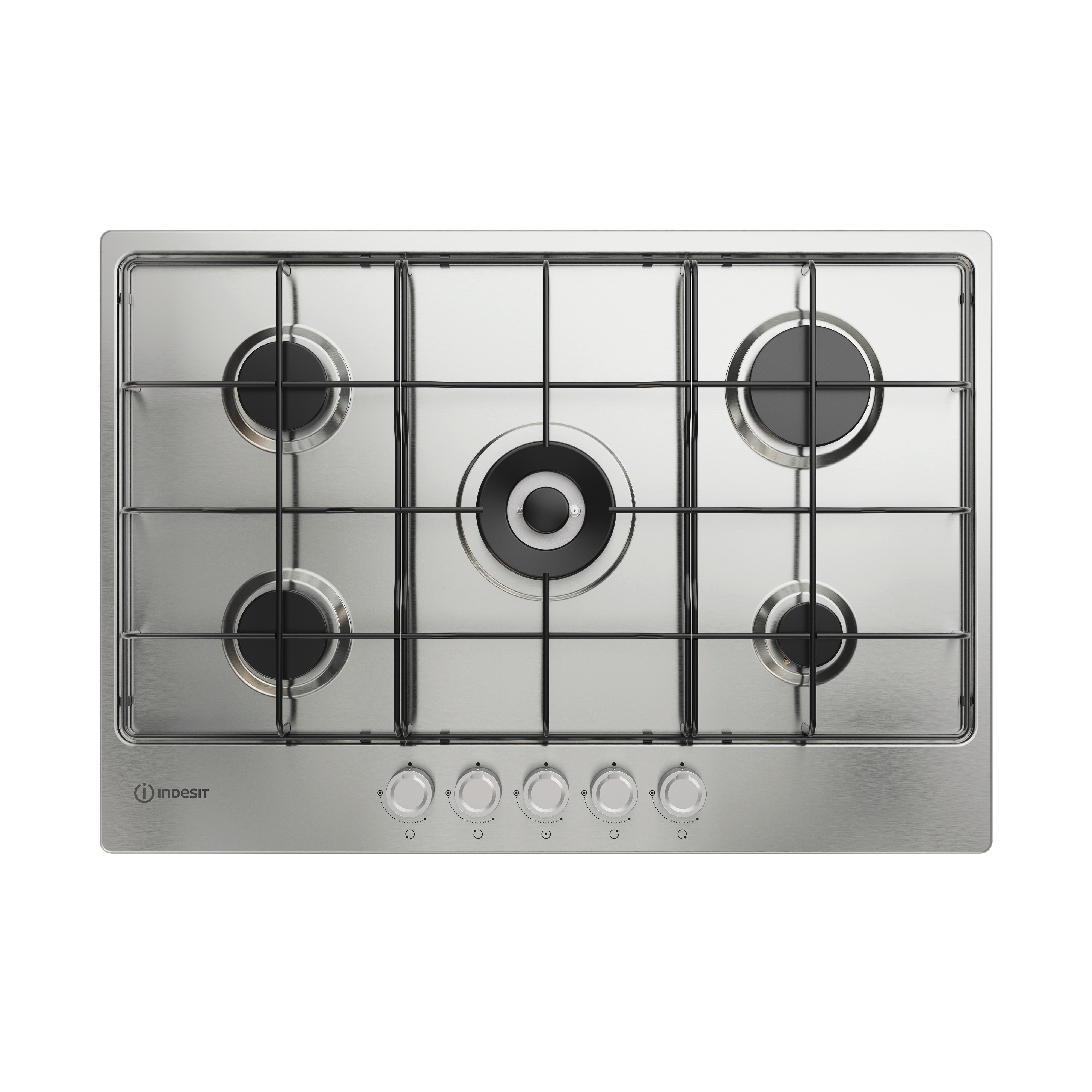 Indesit - Piano Cottura A Gas Thp 752 W/ix/i 1 73 Cm