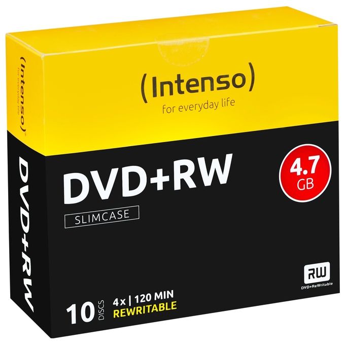 Intenso 4211632 DVD+RW 4.7 GB 4x Slimcase 10 pz