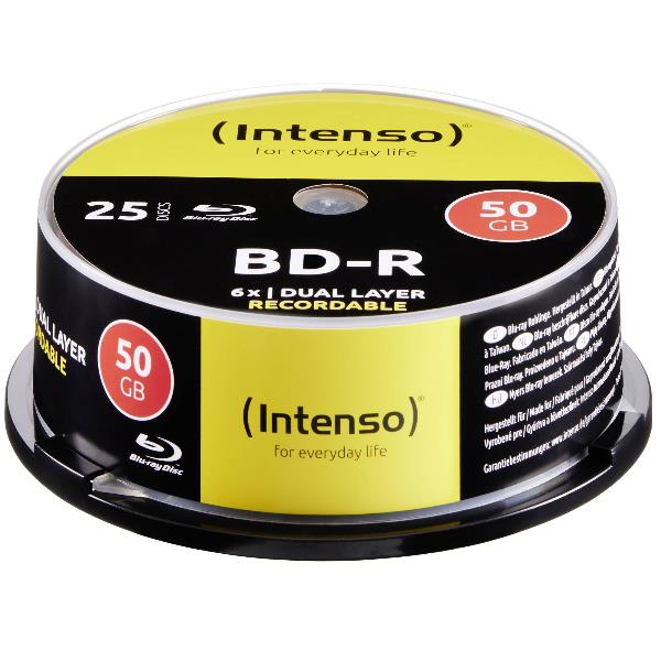 Intenso Blu Ray 50GB 4X Spindle 25PZ 5001124