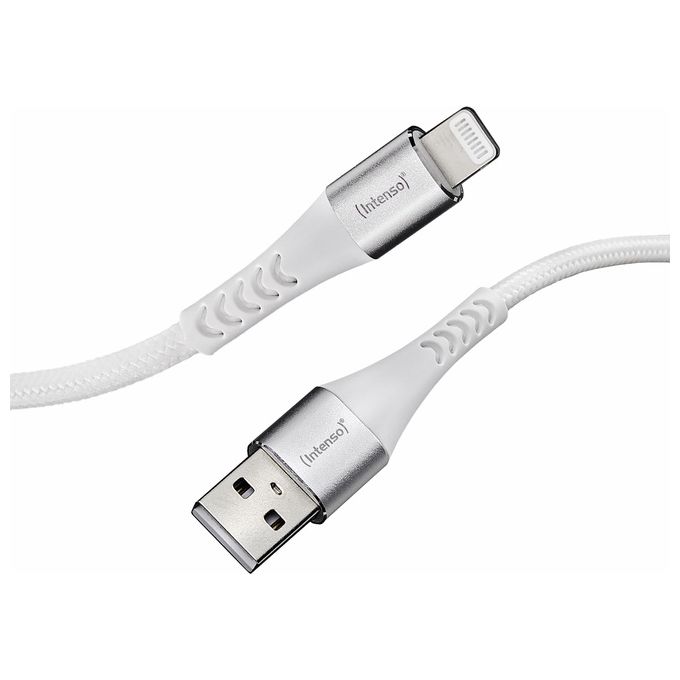 Intenso Cavo-USB A315L Nylon 1.5mt Bianco USB-A - Lightning 12W Intenso Cavo-USB A315L Nylon 1.5mt Bianco USB-A - Lightning 12W