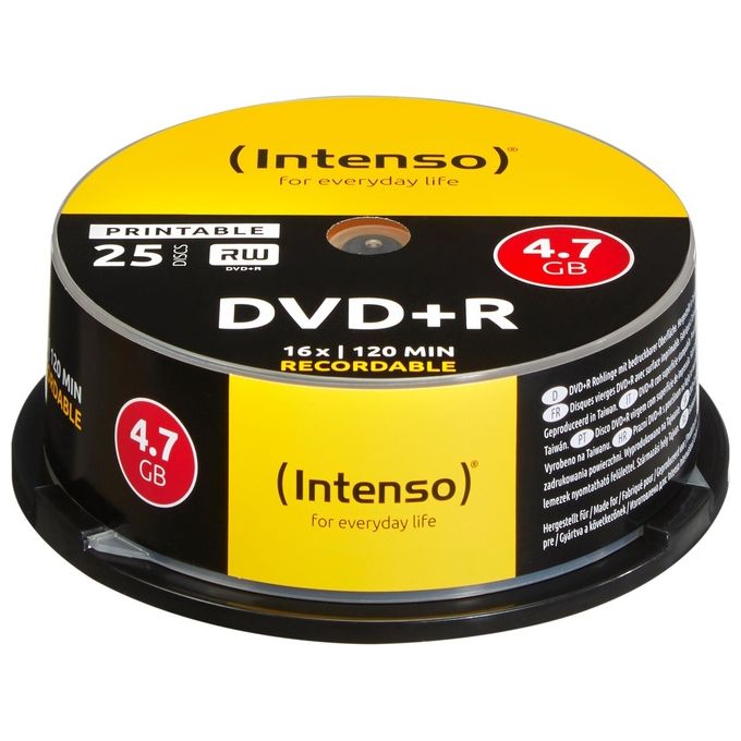 Intenso DvdR 4.7Gb 16x Spindle Printable 25 Pezzi