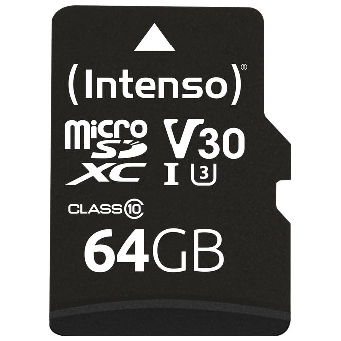 Intenso MicroSDXC con Adattatore 64Gb Uhs Classe 10 Intenso MicroSDXC con Adattatore 64Gb Uhs Classe 10