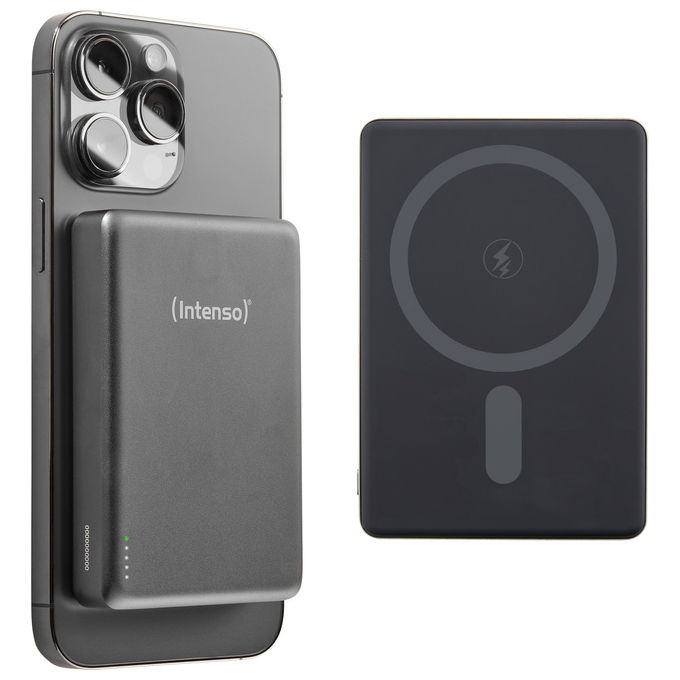 Intenso Power Bank MW10000 7344034 10000 mAh ricarica wireless grigio