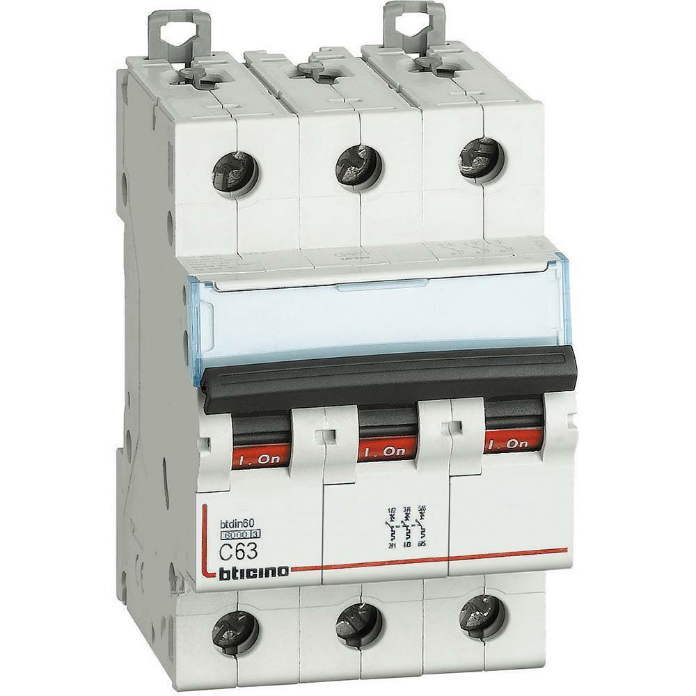 Interruttore Magnetotermico 3p Curva C Serie It Btdin Fn83c63 - Bticino