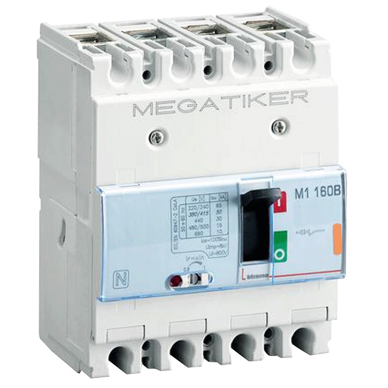Interruttore Magnetotermico 3p+n/2 160a 25ka M1160b ( Bticino Cod. T714b160 )