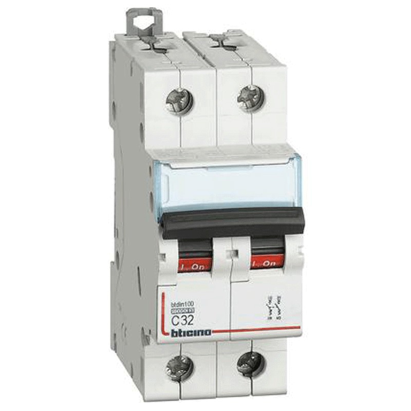 Interruttore Magnetotermico Bticino 2p 32a 10ka Tipo C 2 Moduli Fh82c32