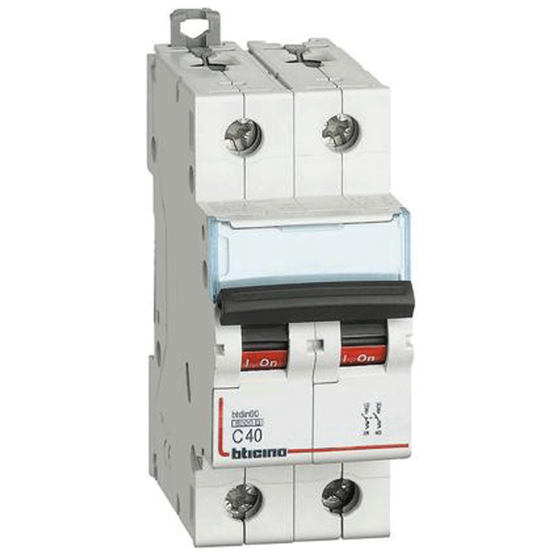 Interruttore Magnetotermico Bticino 2p 40a 6ka Tipo C 2 Moduli Fn82c40