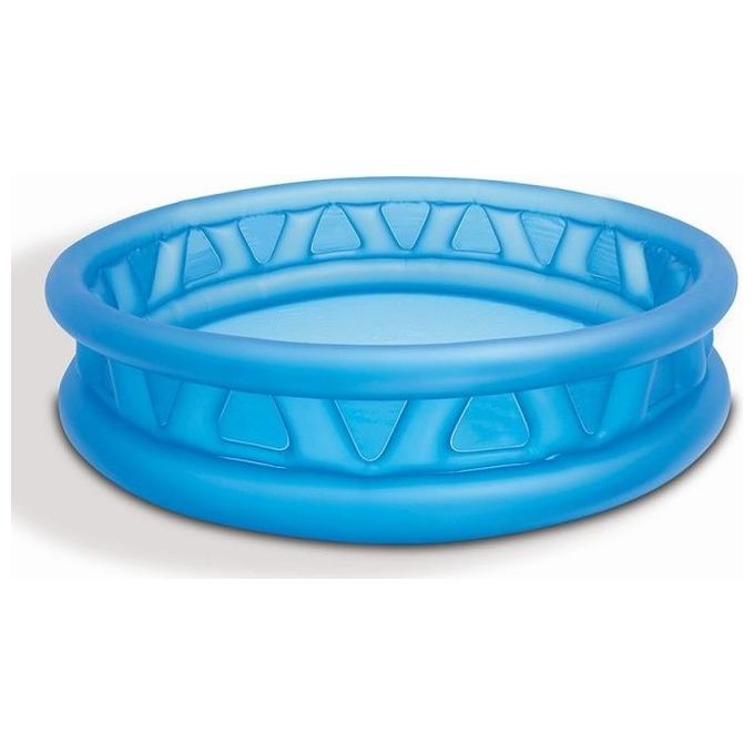 Intex 58431 Triangoli Soft Piscina Gonfiabile per Bambini 188x46 cm 666 L 3 Camere d'Aria 3+ anni colore Blu