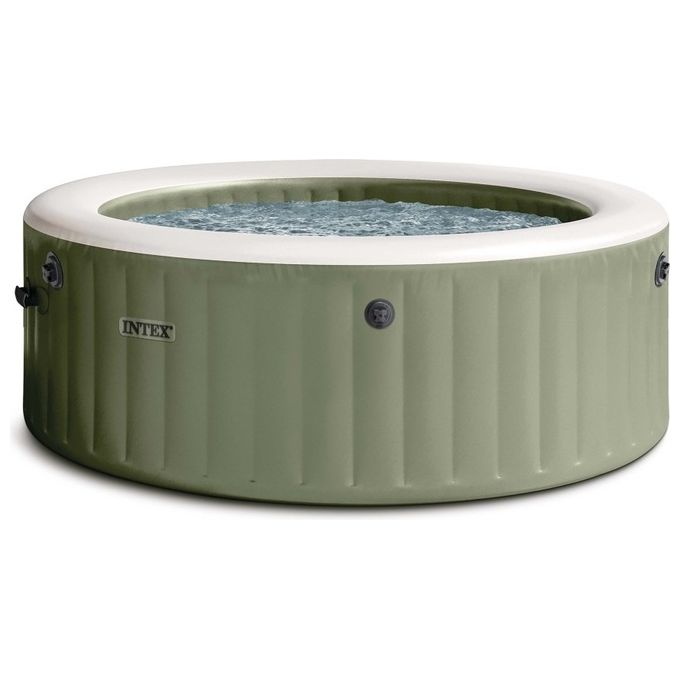 Intex Bubble Spa Verde Oliva Cm 216X71 6 Posti Con Pompa Rriscaldatore Sistema Purificazione Acqua 120 Getti I.1
