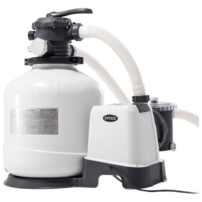 INTEX - Pompa filtro a sabbia Krystal Clear per piscine fuori terra 12000 litri/ora