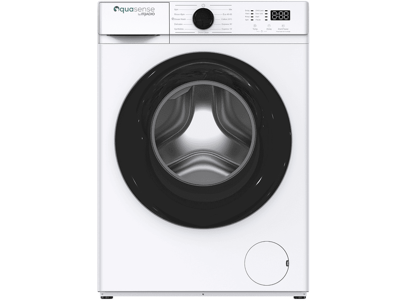 IRRADIO AQUASENSE SLIM PRO 8A4SW LAVATRICE, Caricamento frontale, 8 kg, 12 programmi, Profondità 45 cm, Giri 1200 rpm, Bianco / Metallo, livello rumorosità centrifuga 72 dB(A), Classe A