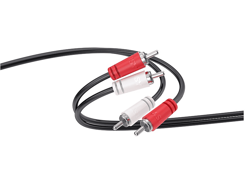 ISY IAU-1019 Cavo audio da 2 maschio RCA a RCA. Placcato in nichel, lunghezza 1,5m