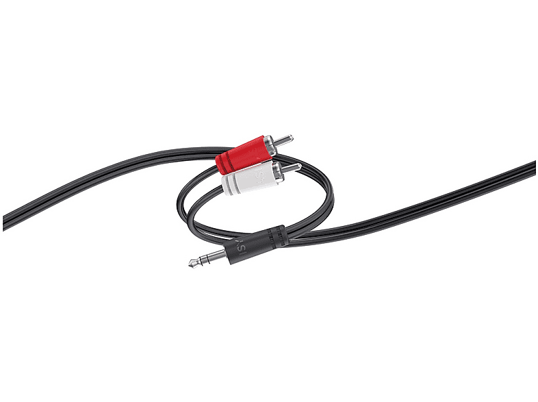 ISY IAU-1026 Cavo audio Jack maschio da 3,5 mm a 2 x RCA. Lunghezza 3m