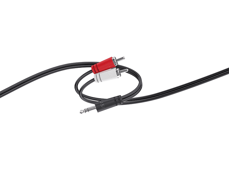 ISY IAU-1033 Cavo adattatore Jack maschio da 3,5 mm a 2 x RCA. Lunghezza cavo 10 cm