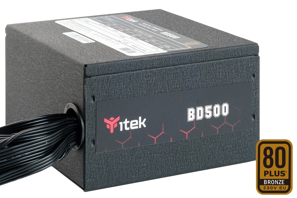 Itek Alimentatore Bd500 - 500W 80Plus Bronze Pfc Attivo Ventola Hdb 12Cm Dc To Dc