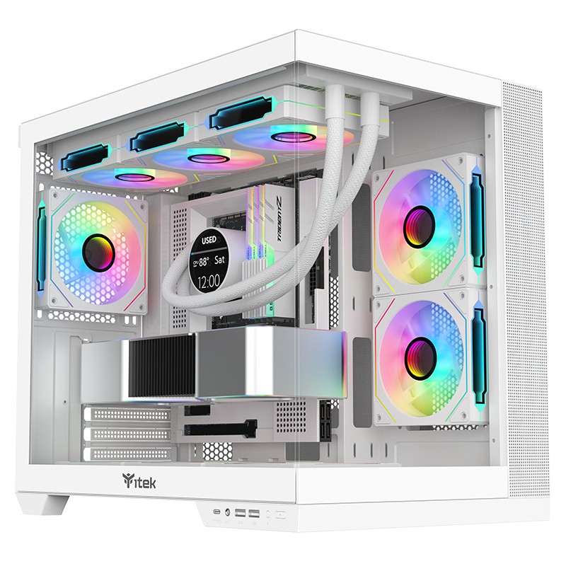 Itek Case Dark Cave Ds Gaming Tower Atx 3X12Cm Argb Fan 2Xusb3 Type-C Side Front Panel Temp Itek Case Dark Cave Ds Gaming Tower Atx 3X12Cm Argb Fan 2Xusb3 Type-C Side Front Panel Temp