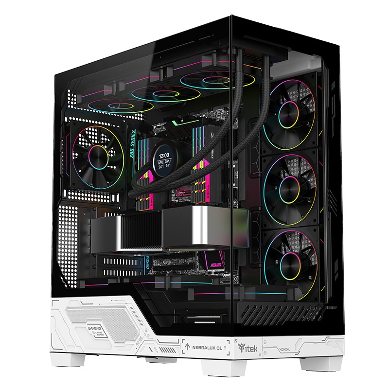 Itek Case Nebralux 01 Gaming Tower Atx 4X12Cm Argb Fan 2Xusb3 Type-C Temp Glass Side Front Pa Itek Case Nebralux 01 Gaming Tower Atx 4X12Cm Argb Fan 2Xusb3 Type-C Temp Glass Side Front Pa