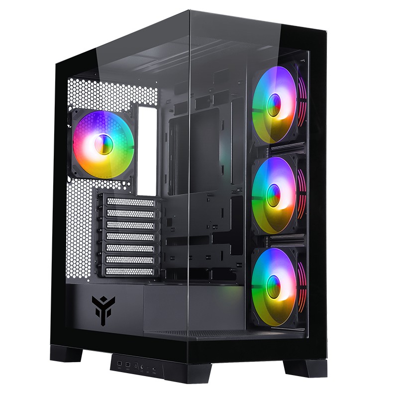 Itek Case Showbui 45B - Gaming Tower Atx 4X12Cm Argb Fan 2Xusb3 Type-C Side Front Panel Te