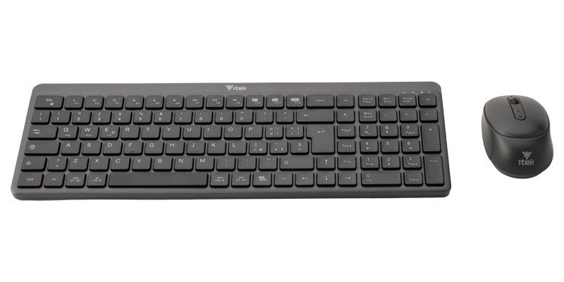 Itek Tastiera + Mouse Dec Ws01 Wireless 2.4G Bluetooth Mouse Ottico 1600Dpi Tastiera Low