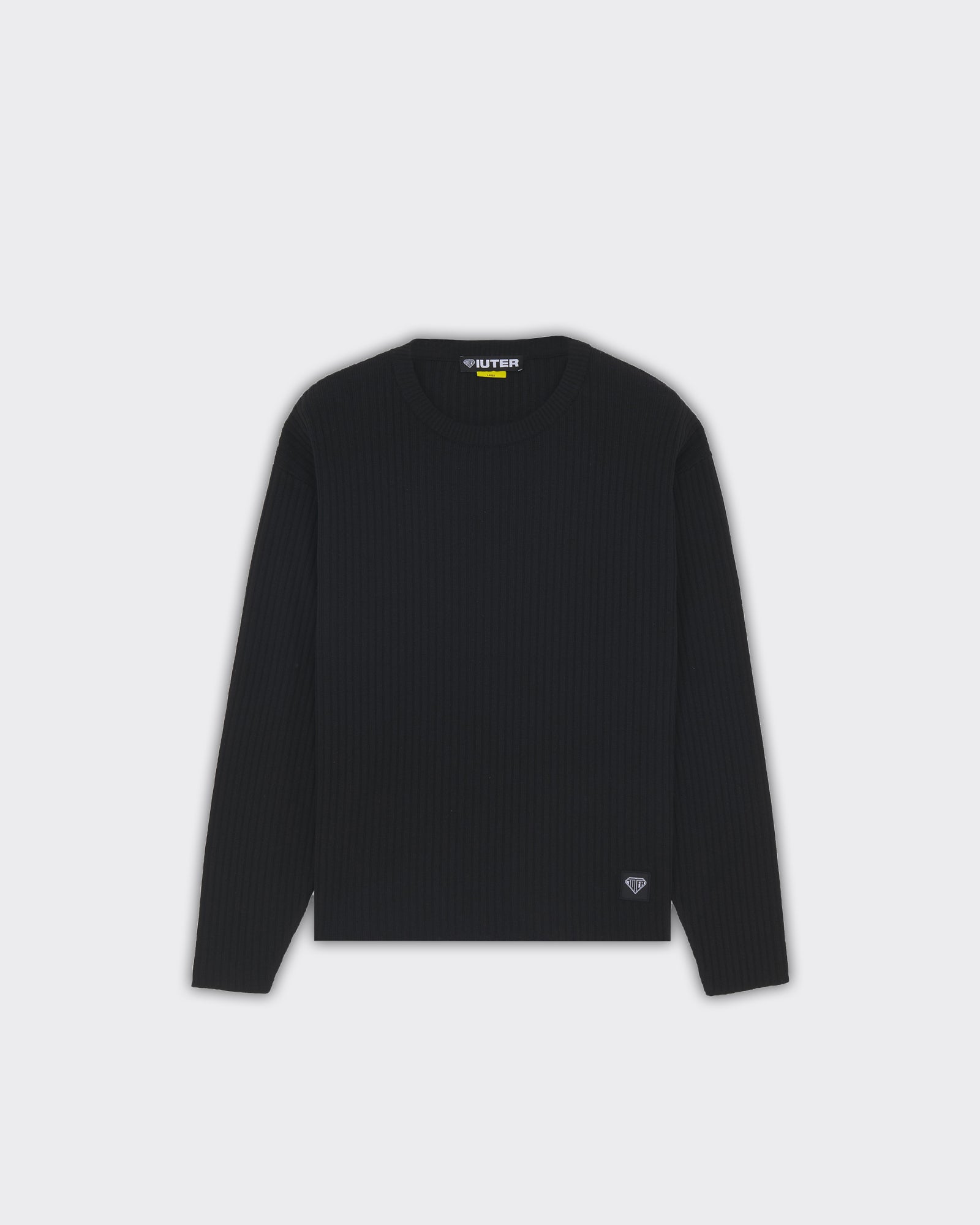 Iuter Knitwear Label Ribbed Nero