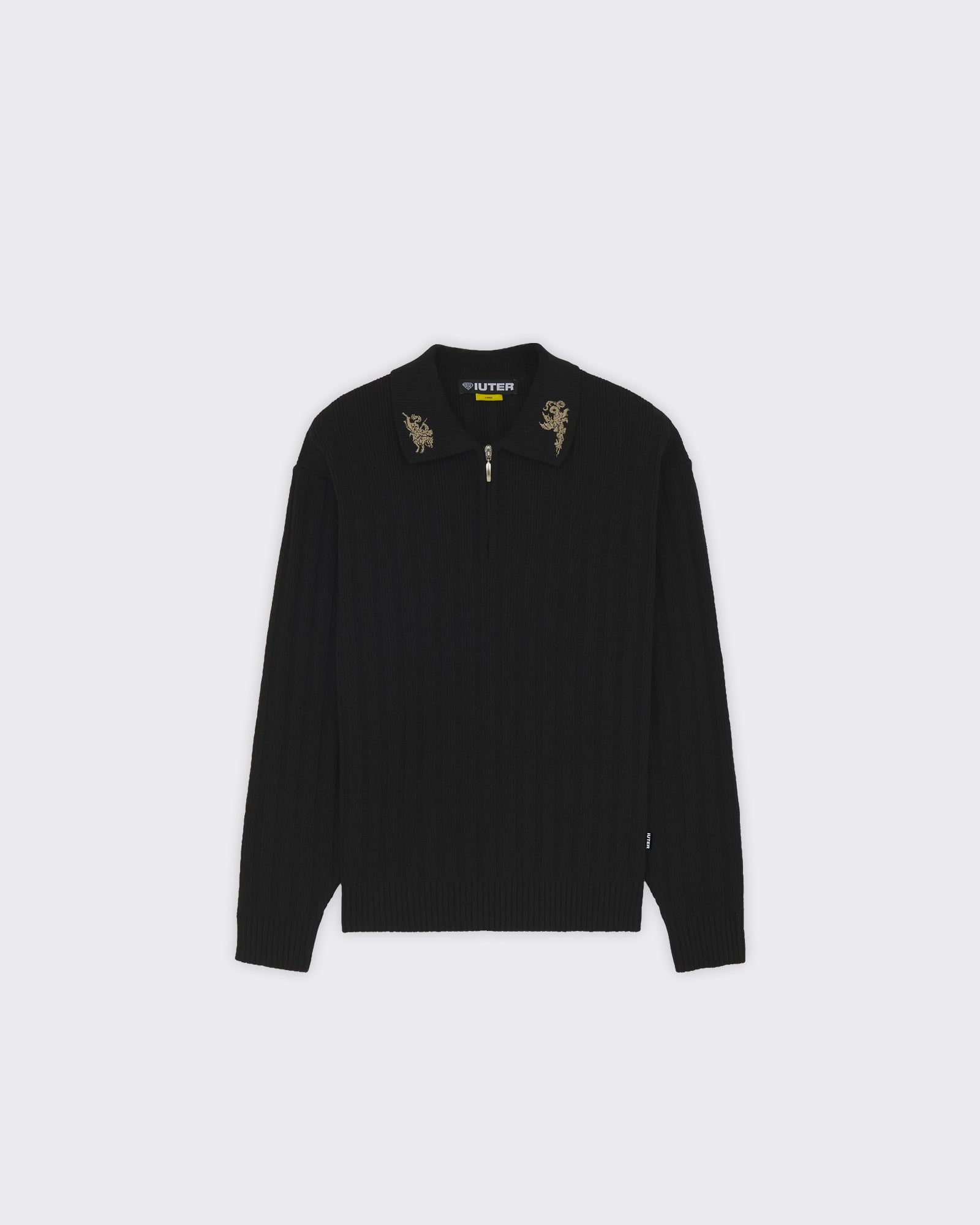 Iuter Polo Knit Courage Half Zip Nera