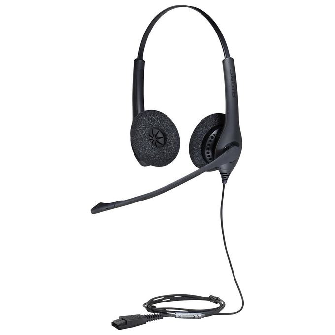 Jabra 1519-0154 BIZ 1500 Duo Auricolare Stereo Cablato Quick Disconnect Microfono Boom per Telefono Jabra 1519-0154 BIZ 1500 Duo Auricolare Stereo Cablato Quick Disconnect Microfono Boom per Telefono