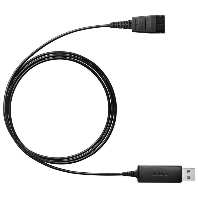 Jabra 230-09 LINK 230 Adattatore USB da QD a USB-A con tecnologia DSP e protezione acustica colore Nero