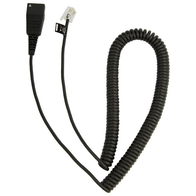 Jabra 8800-01-37 Cavo Adattatore QD su RJ10 2 m a Spirale colore Nero