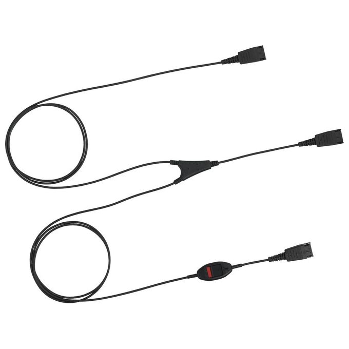 Jabra 8800-02-01 Cavo Supervisore Istruttore Y Connettori 2x QD a QD Lunghezza 1.5 m colore Nero