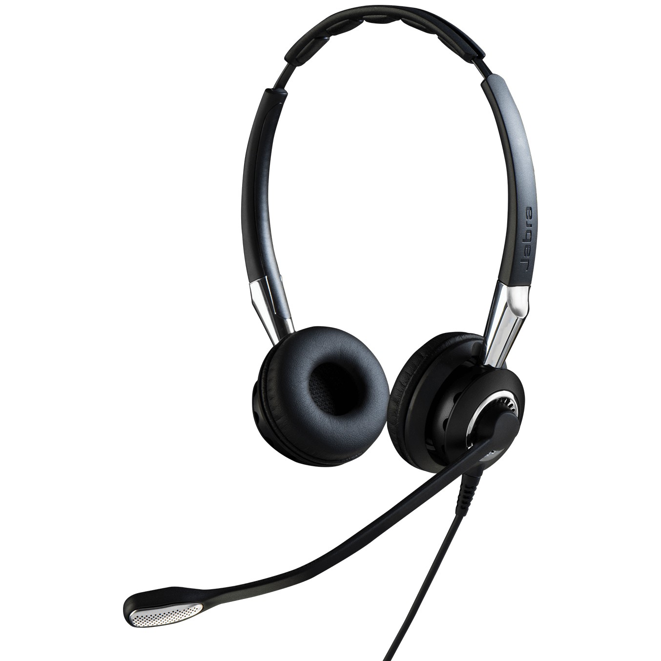 Jabra Biz 2400 II QD Duo NC Auricolare Cablato A Padiglione Ufficio Nero Argento